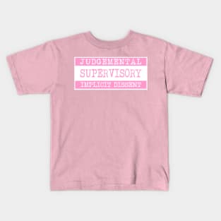 Pink Warning Kids T-Shirt